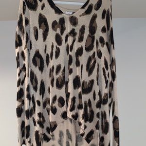long sleeve cheetah sweater